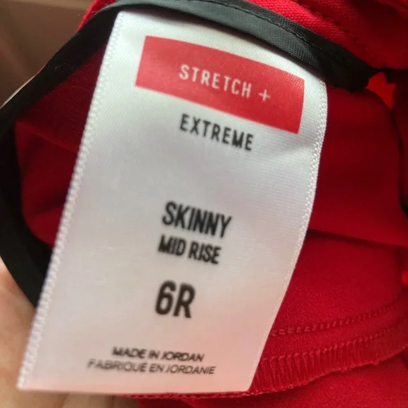 Express Bright Red Stretch Extreme Skinny Christmas Pants - Picture 5 of 11